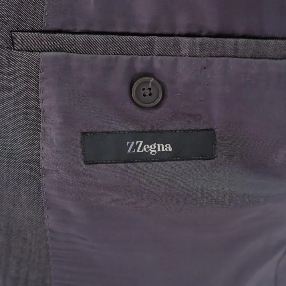 Ermenegildo Z Zegna Wool‎ Mohair Gray Birdseye 2 Button Blazer 38S / Tagged 40R